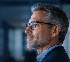 Illustrative executive portrait from the approved design